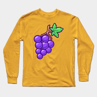 Grape Fruit Cartoon Long Sleeve T-Shirt